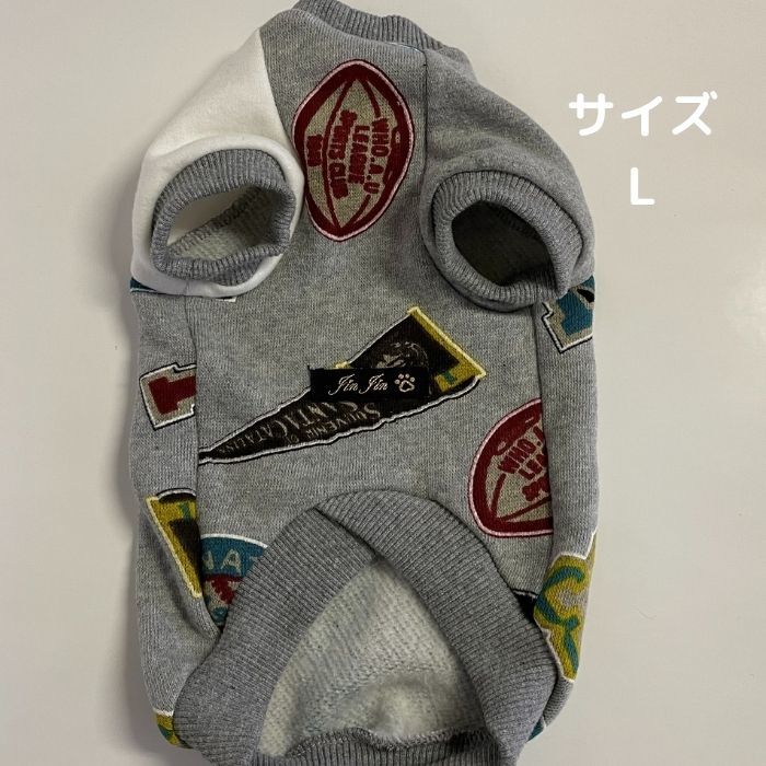 Wan's Brand JIN JIN 全商品送料無料ペナントトレーナー 左肩 白 サイズ L