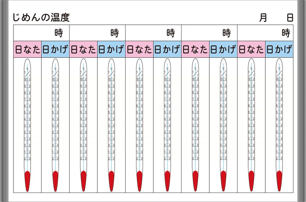 地面の温度くらべマグネットシート