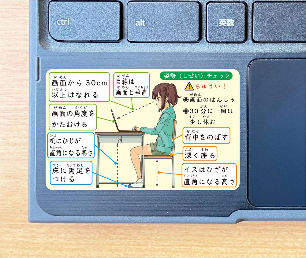★ P10倍 ＆ 11%OFF クーポン★ パソコンを利用するときの姿勢チェックシールS｜ワンサカ支店 10,249円