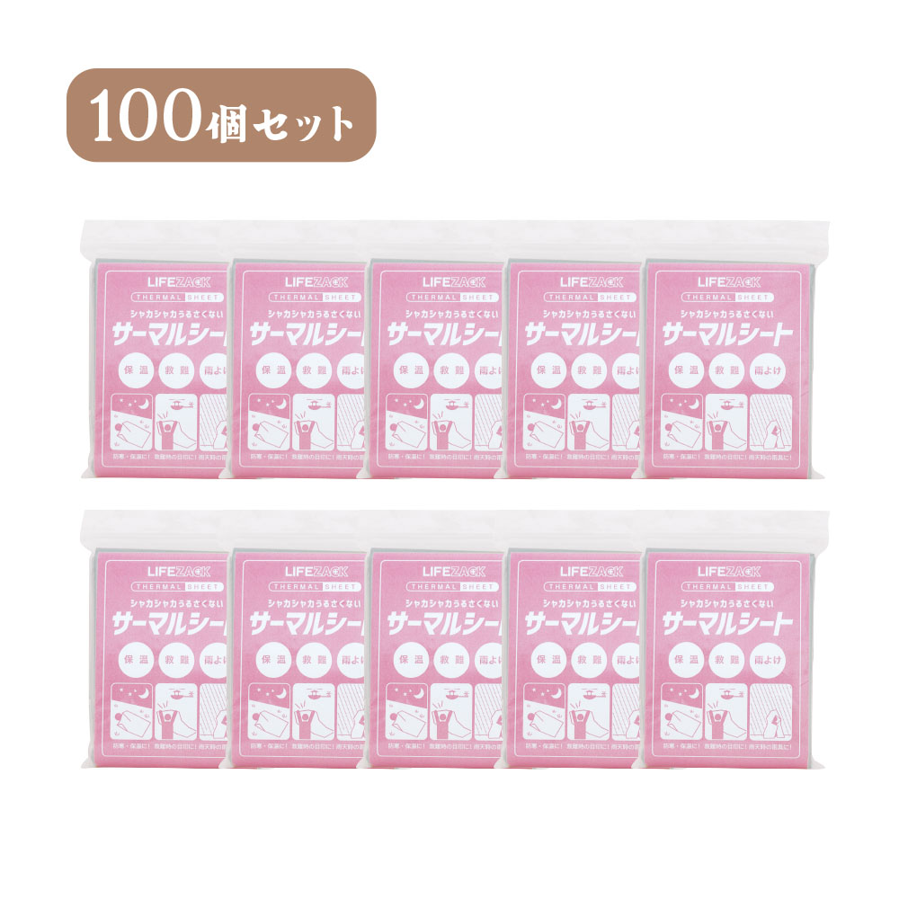 非常用 サーマルシート 100個セット 【送料無料（沖縄・離島別）】防寒 寄贈品 備え 防災 断水 停電 プレゼント PTA 卒園 入学 新生活応援