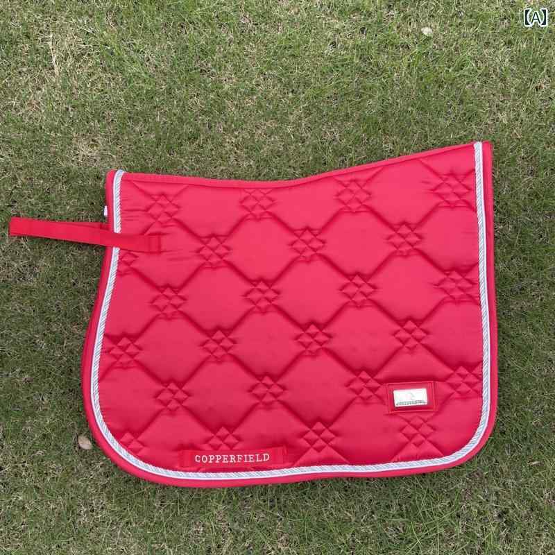 ゼッケン 乗馬 サテン スポンジ 中綿 汗取り 光沢 通気 大きめ 馬具 障害 馬場馬術 鞍 サドルパッド 英国風 おしゃれ チェック柄 赤 紺 グレー