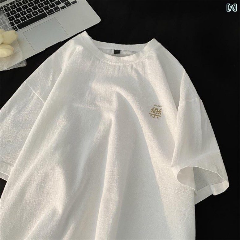 メンズ チャイナテイスト Tシャツ 半袖 中国 服 ファッション カジュアル 普段着 レトロ ゆったり 男性 大きいサイズ 夏｜ワンステークス