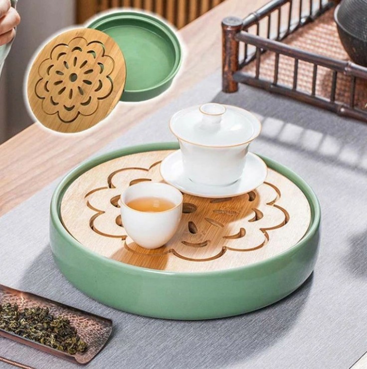 中国茶器　茶道具　茶托　銚座　花弁式 t109963845bcd_1.jpg
