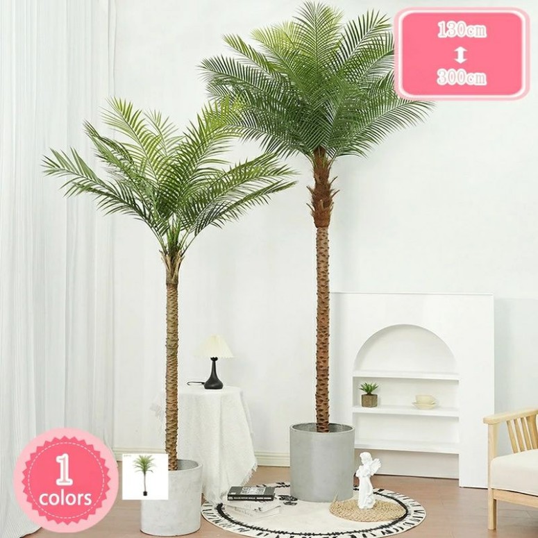 人工観葉植物 造花 フェイクグリーン デラックスパームツリー 180cm フェイクグリーン 大型 人工観葉植物 人工樹木 パーム ツリー フェイクグリーン 人工観葉植物 造花 フェニックスパームツリー YJSO｜ワンステークス