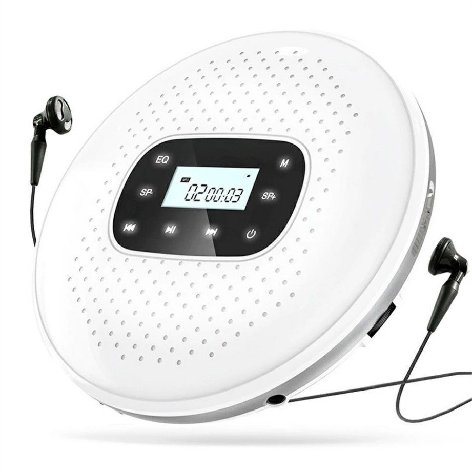ポータブルCDプレーヤー CDプレーヤー CDウォークマン コンパクト TFカード対応 USB給電 ケープル リピート機能 説明書付き