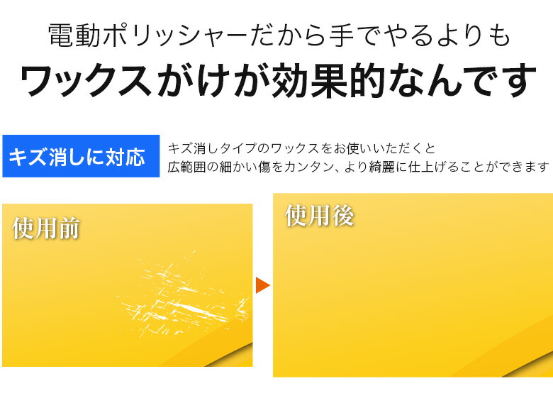 洗車 洗車用品 時短 ワックス バフセット 洗車グッズ 時間短縮 簡単車用品 バイク用品 お買い得 カー用品 セット ワックスがけ フローリング バフ お得 簡単洗車 楽 キズ消し 窓ガラス 輝き 軽量 初心者 電動ポリッシャー 7ｍ お得セット シャインポリッシュac100v P173