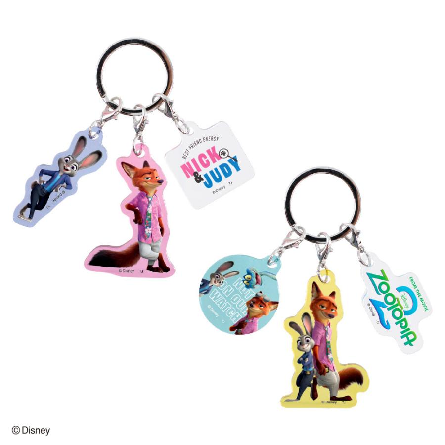 【2月25日限定！ほぼポイント5倍】ディズニー 3チャームキーホルダー ズートピア | キーホルダー ニック・ワイルド ジュディホップス ニックワイルド ジュディ・ホップスウサギ 警察官 ジュディホップス ジュディ キツネ ニックワイルド ニック ヘアバンド バンド デ画像