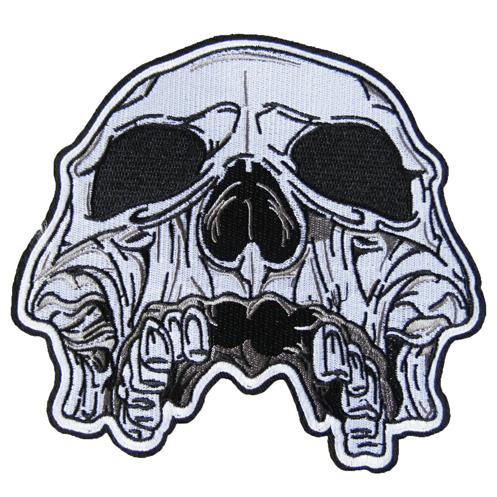 楽天市場】アイロンワッペン スカル ドクロ アメリカ 48 縦15cm 横11.5