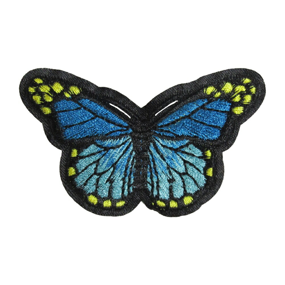 楽天市場】アイロンワッペン 蝶 B 13 刺繍 縦4.8cm 横8cm : ONAMOMIZU