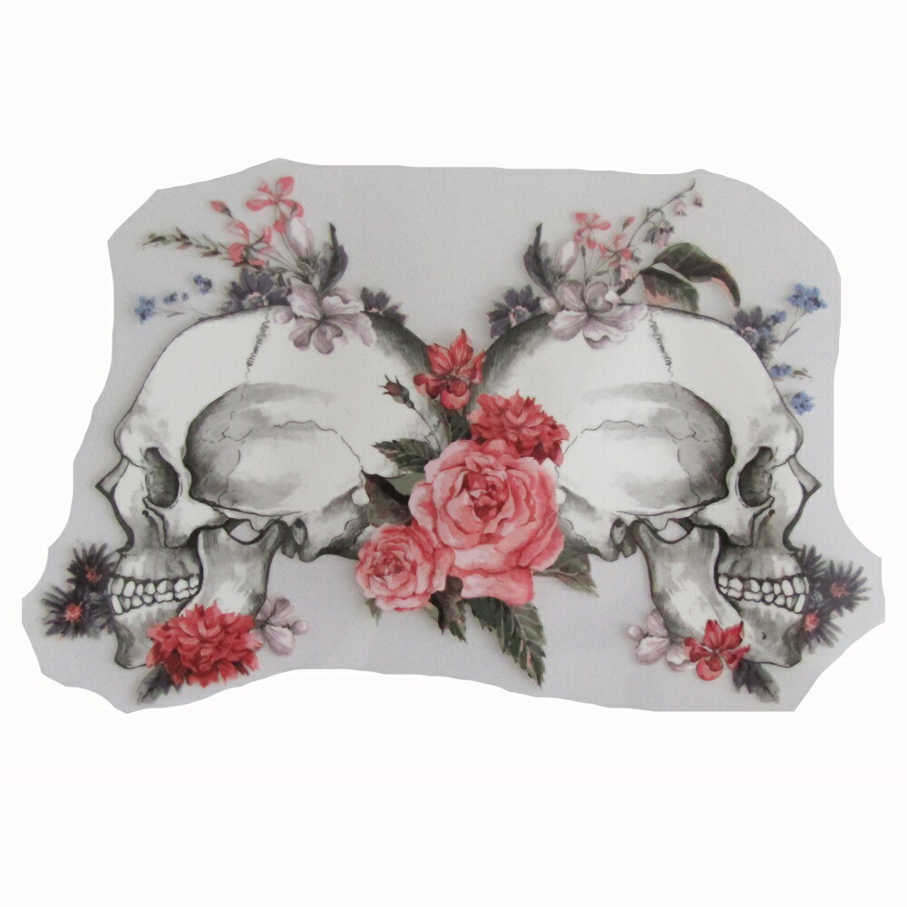 楽天市場】アイロンプリントシート スカル 307 縦23cm 横18cm