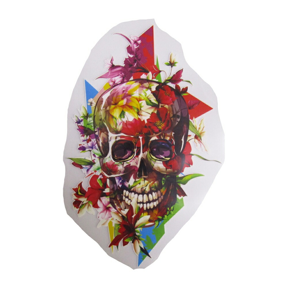 楽天市場】アイロンプリントシート スカル 1 ホワイト 縦 5cm 横 4.8cm