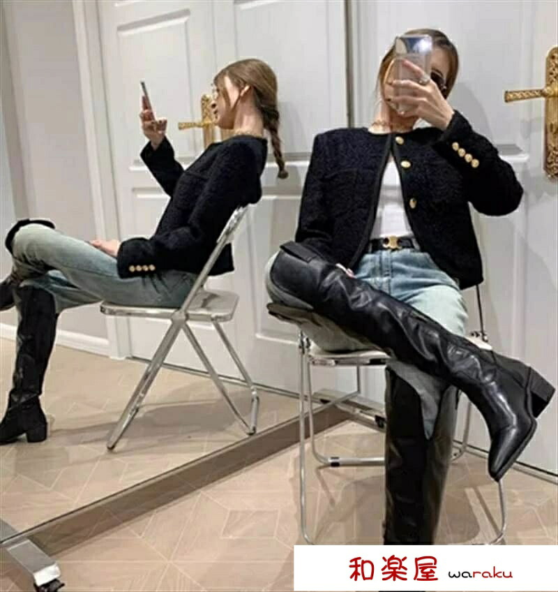 【2点600円銀行割引】成年者成人女性 今めかしい 窈窕たる  好いたらしいめ 成年者好いたらしい 前食い違い 衣嚢 きつい ラウンド素っ首 長袖 遊撃手丈 厚地の外套 上衣