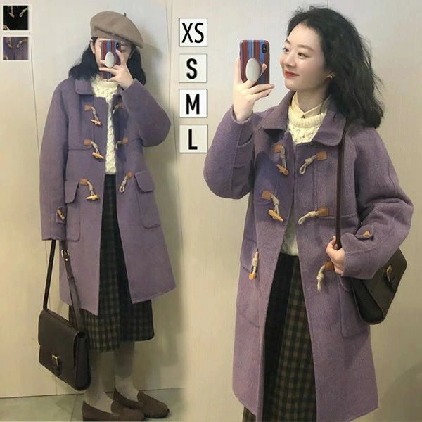 楽天市場】ダッフルコート ステンカラーコート チェック柄 レディース