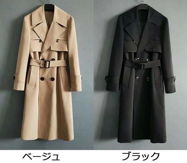【2点600円割引】トレンチコート メンズ アウター コート ロング丈 ロングコート カジュアル シンプル 無地 春 秋 軽量 フリーサイズ オーバーサイズ ビックシルエット スプリングコート ゆったり 秋コート 重ね着 通勤 通学 おしゃれ お出かけ ds148zezen1