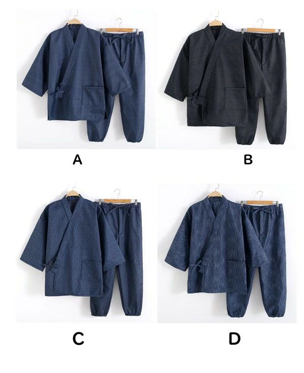 【2点600円割引】作務衣 冬用 甚平 部屋着 ルームウェア裏起毛 男女兼用 2点セット 防寒着 敬老の日 4タイプ M L LL