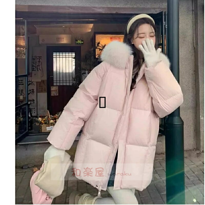 【2点600円銀行割引】韓国風中綿落ち込む厚地の外套｜大きめ毛革×軽さロング丈｜小っちゃい成人女性にも◎ふわっと向こう見ずのに、しっかり生あたたかい。 大きめ毛革とロング丈で小顔＆脚長成り行きも◎#韓国流行り物 #落ち込む厚地の外套 小っちゃいさんにも接近してな、韓国風落ち込む厚地の外套