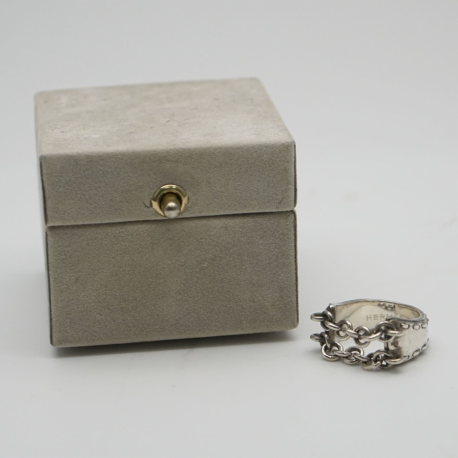 安い Used 送料無料 中古 Hermes エルメス 50 Rcp 925 メキシコチェーンリング Ai Tdc Kalnica Eu