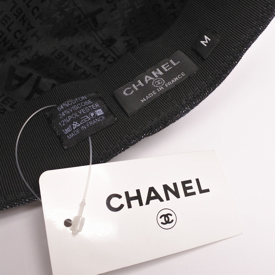 ◇[USED 美品]◇CHANEL シャネル ブラック M ラメリボン キャスケット