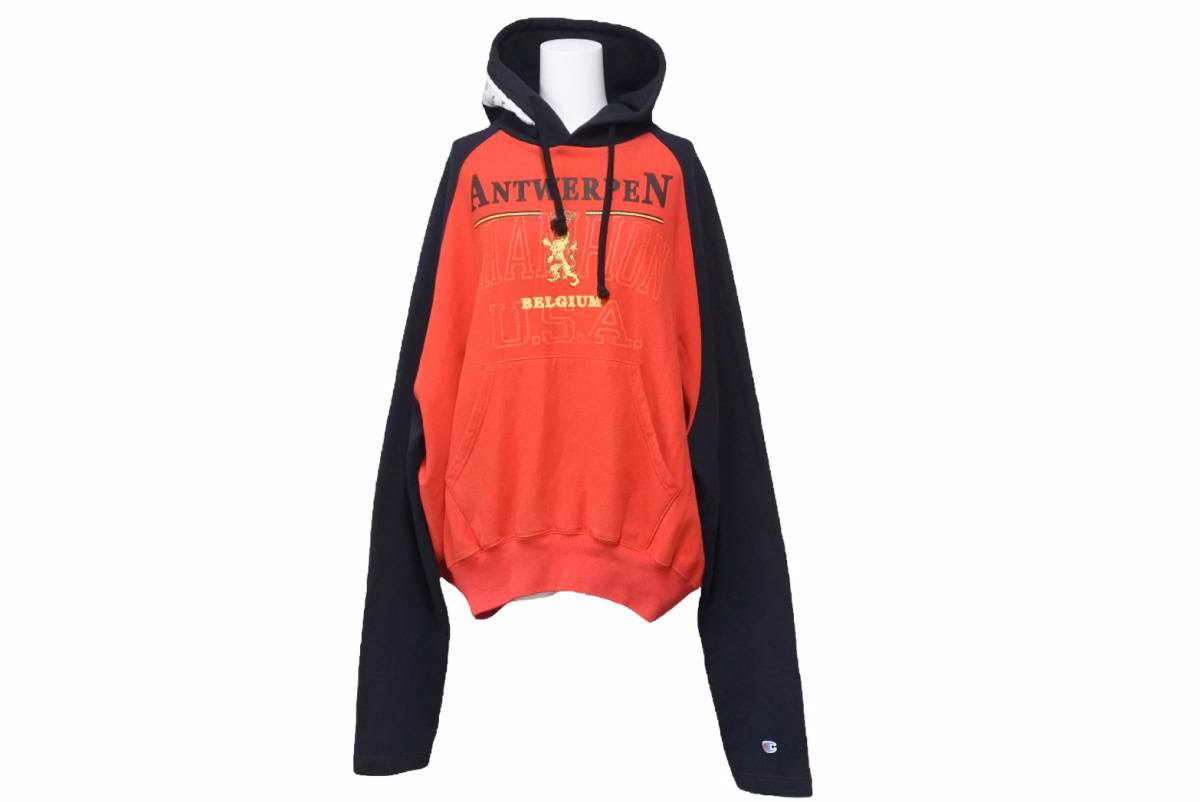 世界的に有名な VETEMENTS Champion 17ss ANTWERPEN PRINT HOODIE