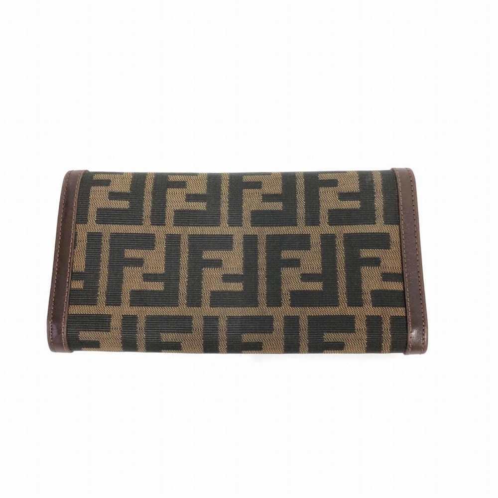 ケット ヤフオク! - FENDI フェンディ 長財布 二つ折り ズッカ柄 ai