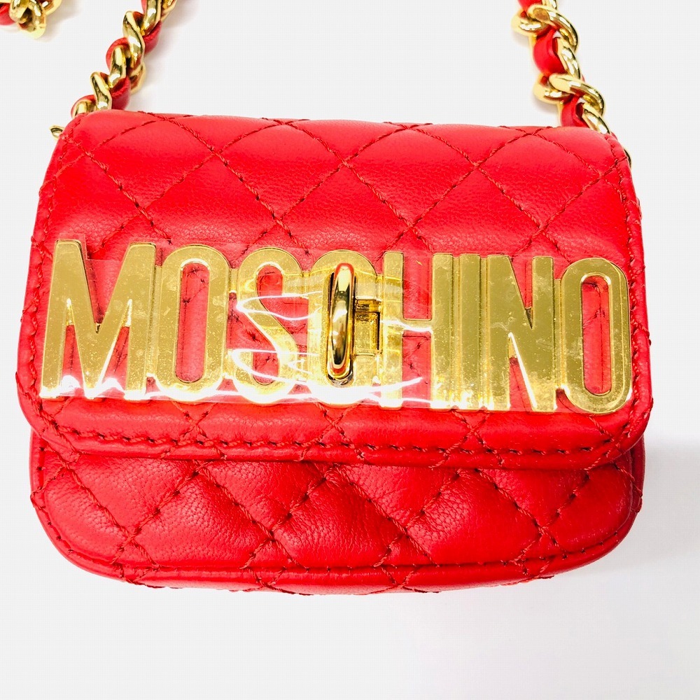 USED 中古]MOSCHINO モスキーノ 赤 未使用 ウエストバッグ・ボディ