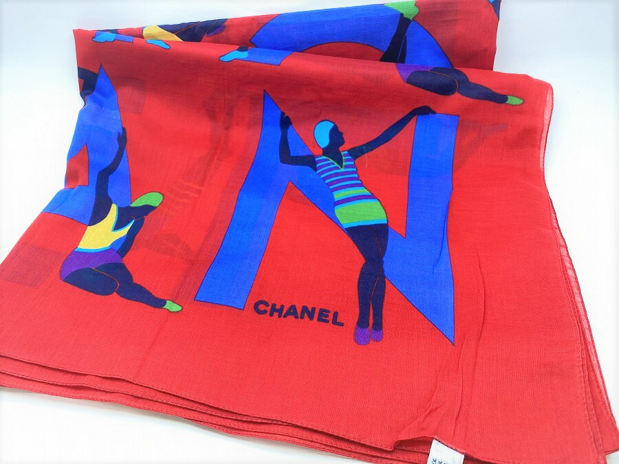 CHANEL　シャネル　ココマーク　チェーン　31 リュ カンボン　大判スカーフ CHANEL シャネル ココマーク チェーン 31 リュ カンボン 大判