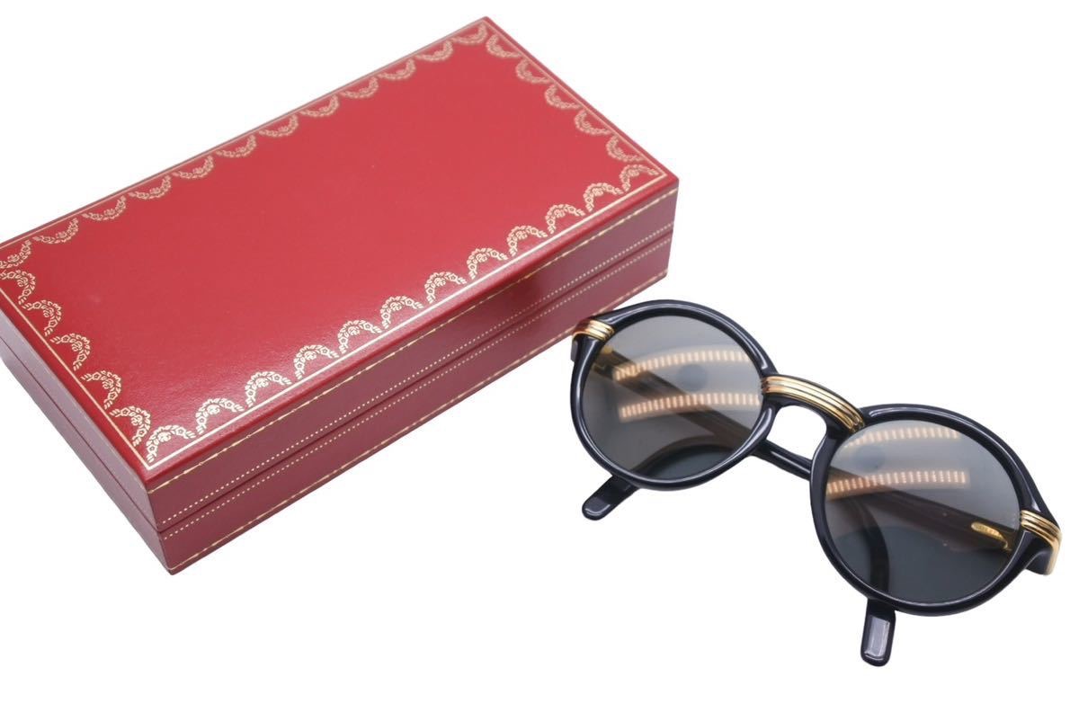 Cartier カルティエ　トリニティウッドテンプルサングラス、眼鏡　美品 Cartier カルティエ トリニティウッドテンプルサングラス、眼鏡