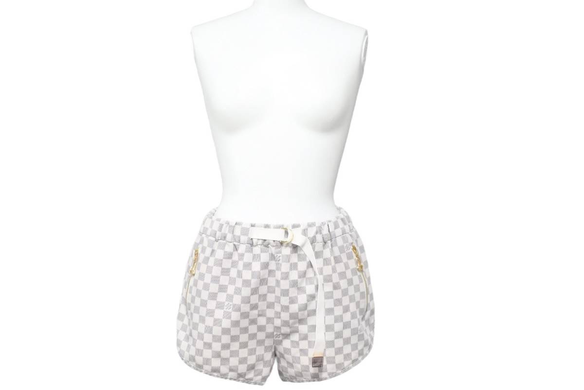 Shop Louis Vuitton DAMIER Damier Drawstring Shorts (1A9A30) by