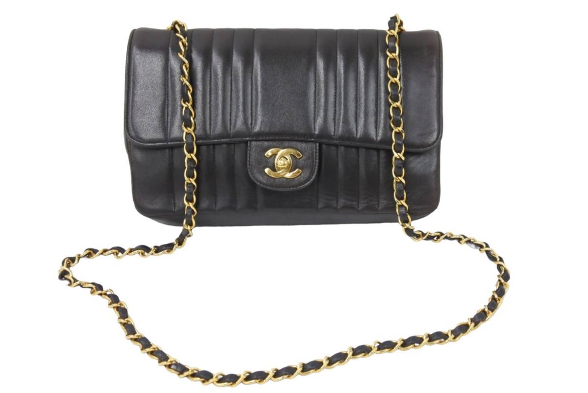 出色 CHANEL シャネル マドモアゼル シングルフラップ チェーン