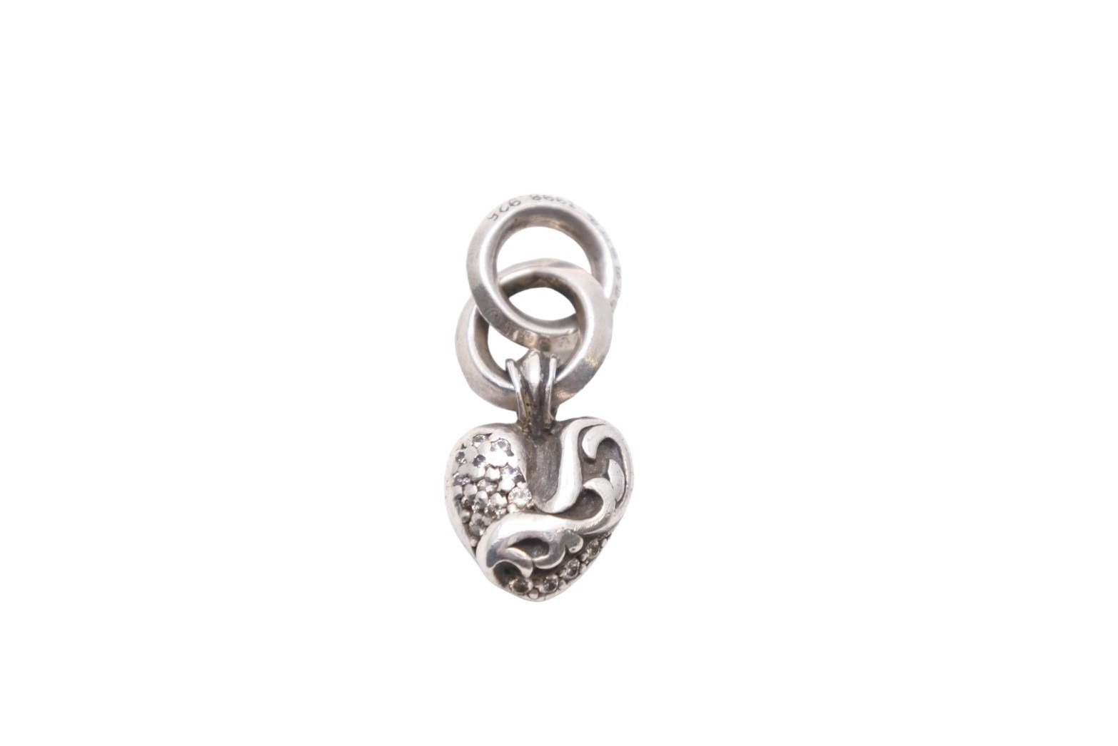 【楽天市場】CHROME HEARTS クロムハーツ ハートチャーム with パヴェダイヤモンド チャーム シルバー925 8g 良品 中古 ...