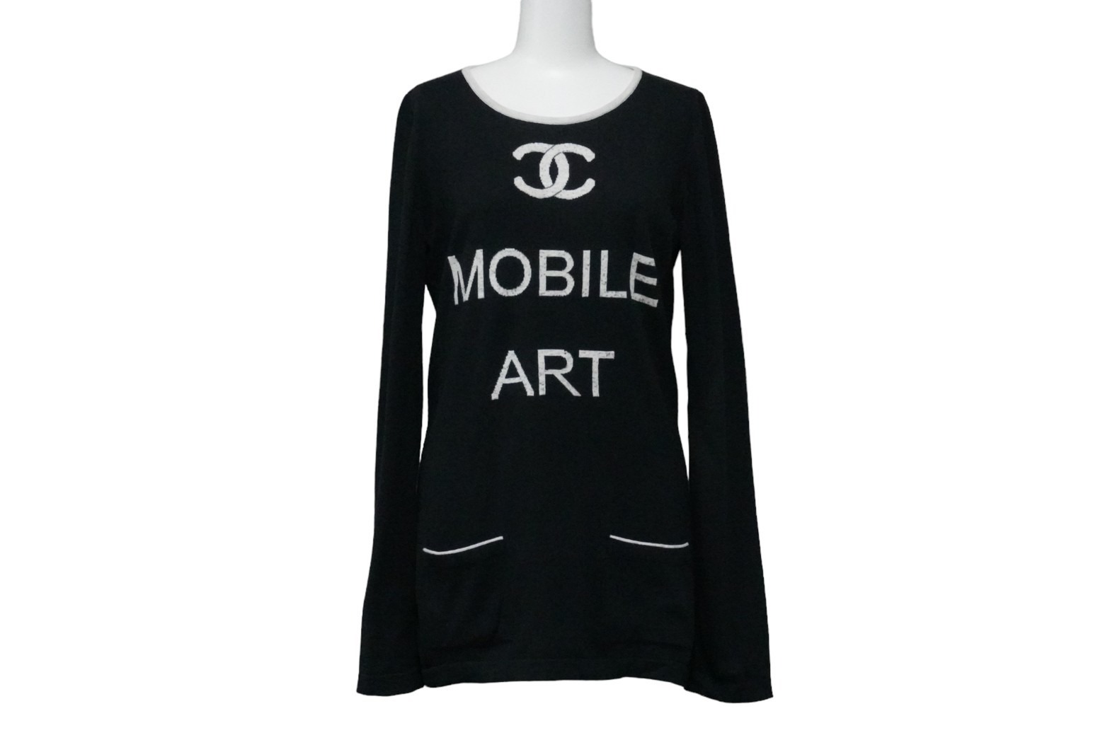 楽天市場】シャネル 95Aカメリアリボンモチーフ入カシミアニット