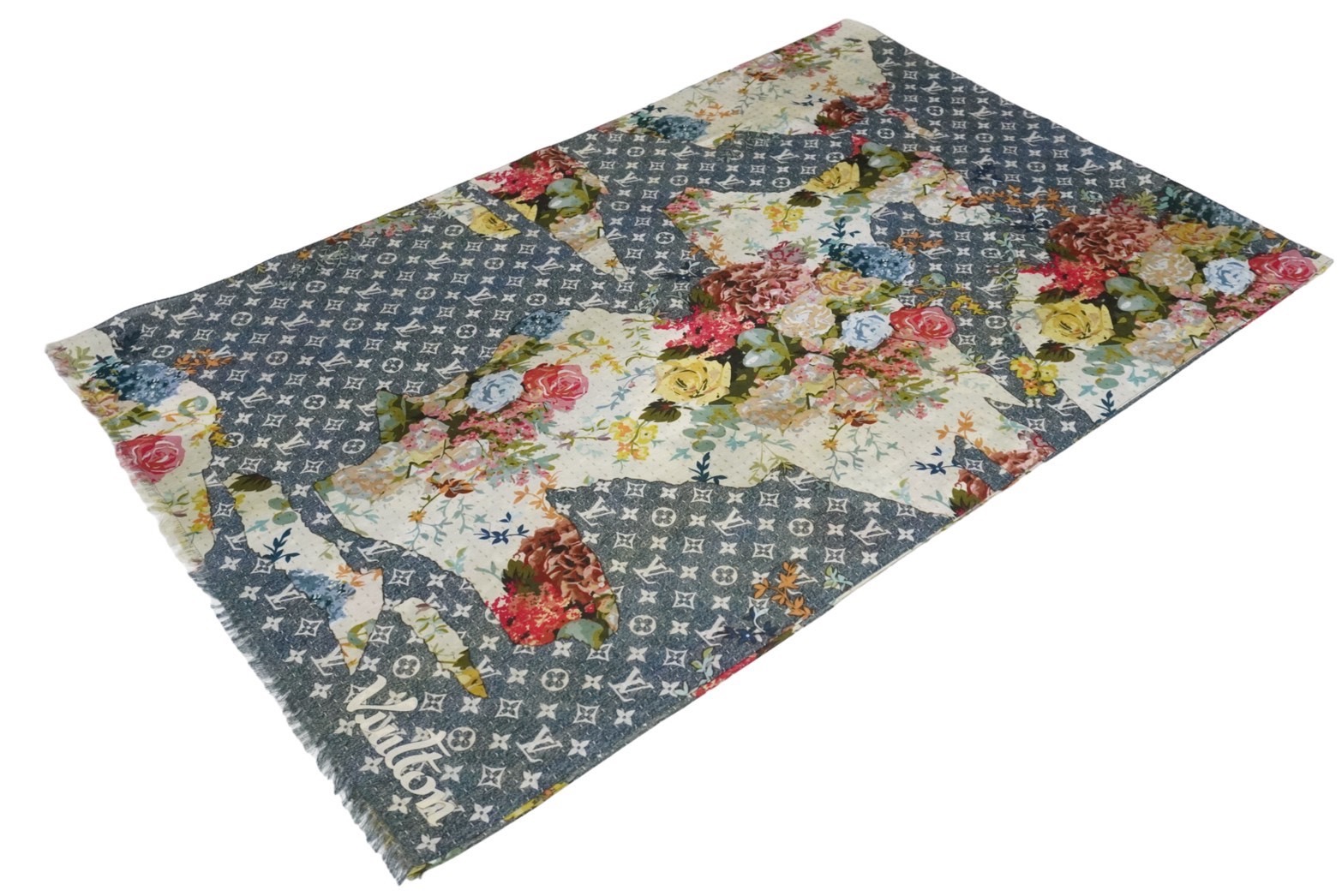 【楽天市場】極美品 LOUIS VUITTON ルイ・ヴィトン ストール エトール・モノグラム タペストリー MP3401 マルチカラー 中古 ...