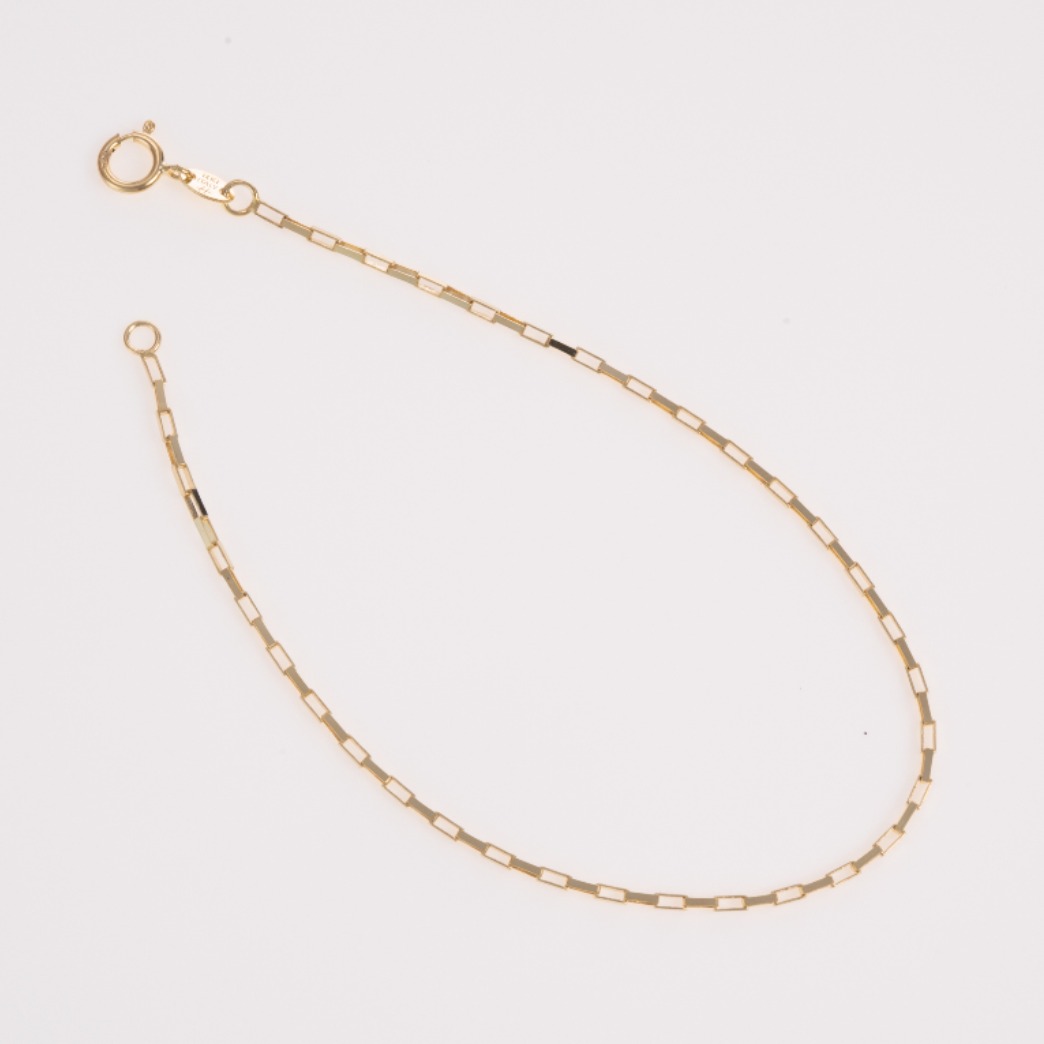 HERA ブレスレット Square Chain Bracelet スクエア チェーン ブレスレット 14K H-B-BL-001 ゴールド K14ゴールド S（新品、未使用）ランク H-B-BL-001