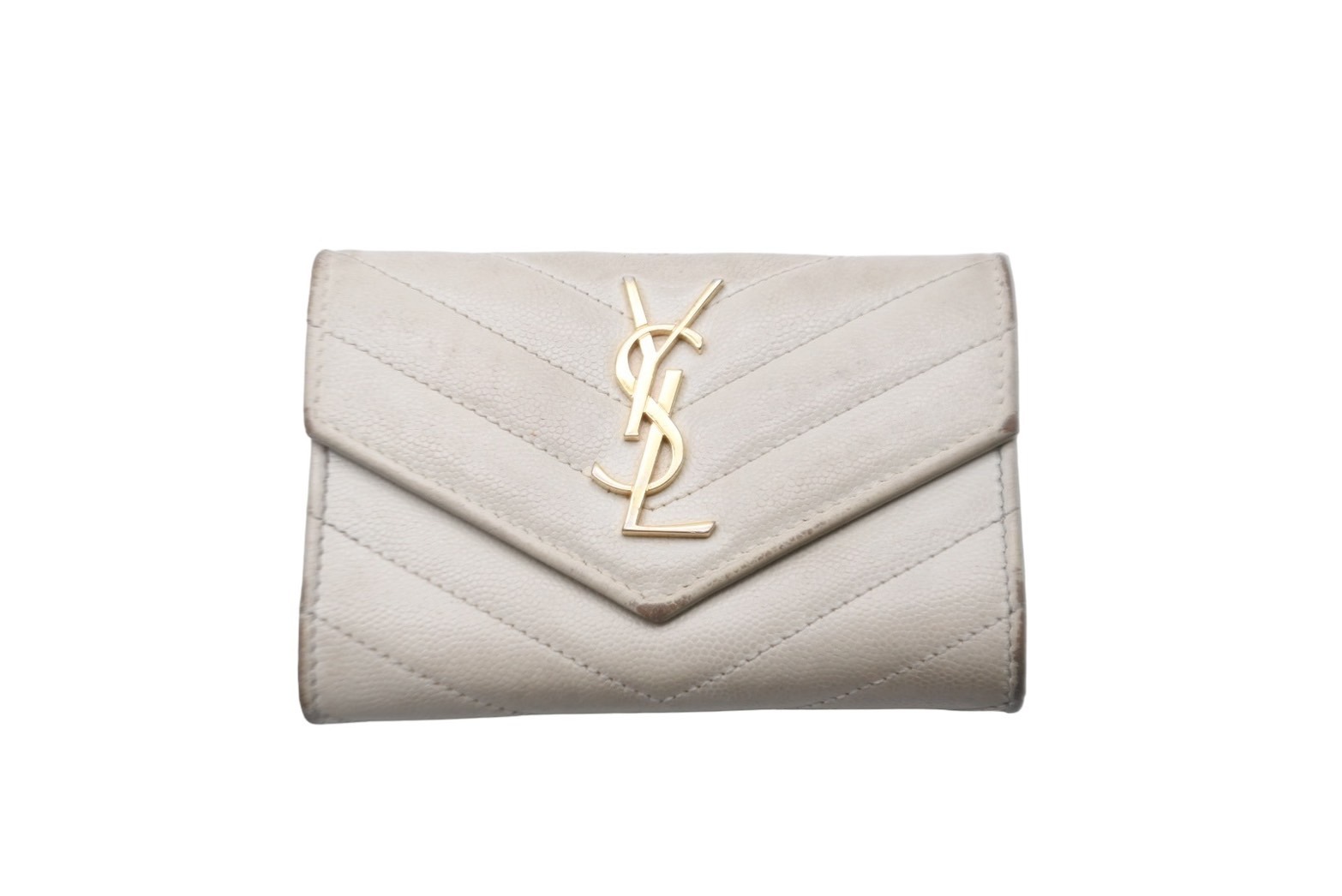 【楽天市場】YVES SAINT LAURENT イヴサンローラン コインケース カードケース グレインドプードルエンボスレザー ホワイト ...