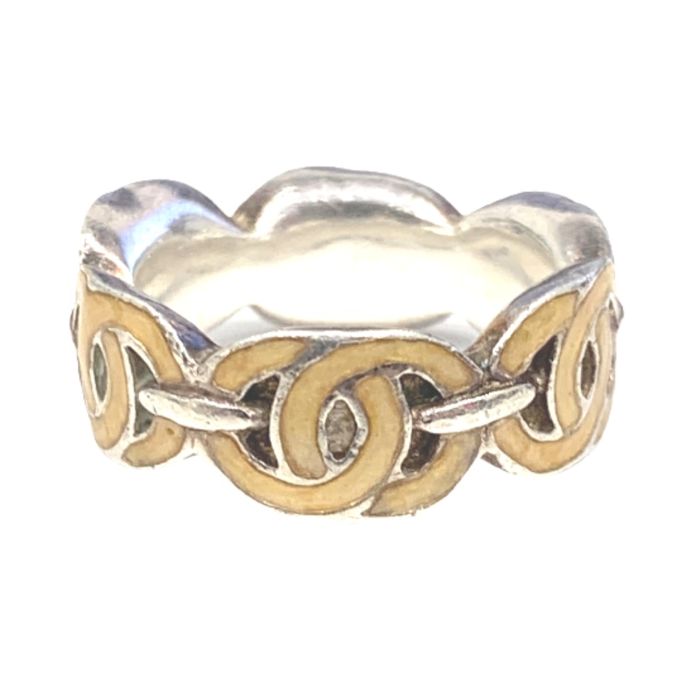 楽天市場】CHANEL シャネル リング 指輪 ロゴ ベージュ 00T ＃12