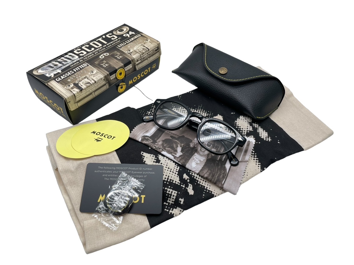 MOSCOT モスコット LEMTOSH レムトッシュ メガネ 伊達眼鏡 110383040 アセテート ブラック サイズ46??24-145 美品 中古 63917