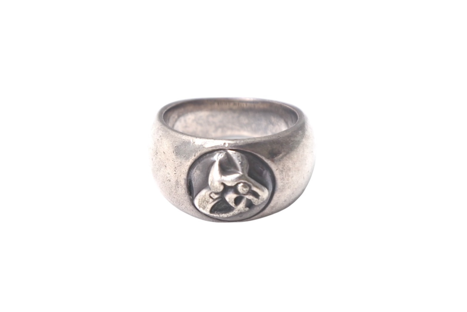 Chrome Hearts☆クロム刻印 シルバー バンドリング CHROME HEARTS クロムハーツ リング OPEN BAND CH PLS/オープン