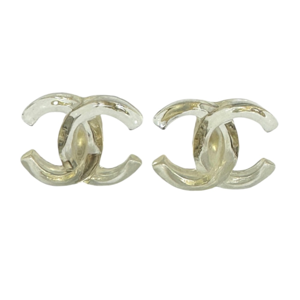 CHANEL ヴィンテージロゴ入りクリアピアス 片耳用 VINTAGE CHANEL/シャネル】pierce logo(両耳)（ピアス（両耳用