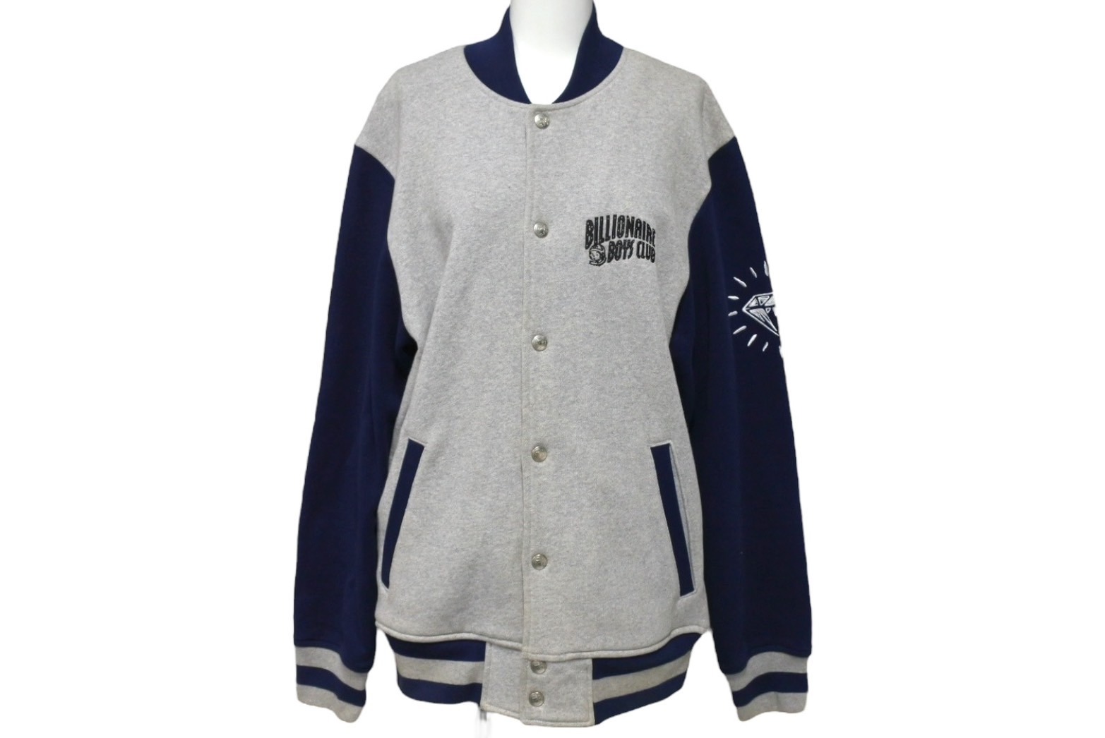 BILLIONAIRE BOYS CLUB ビリオネアボーイズクラブ スタジャン サイズXS コットン グレー 美品 中古 4c069681画像