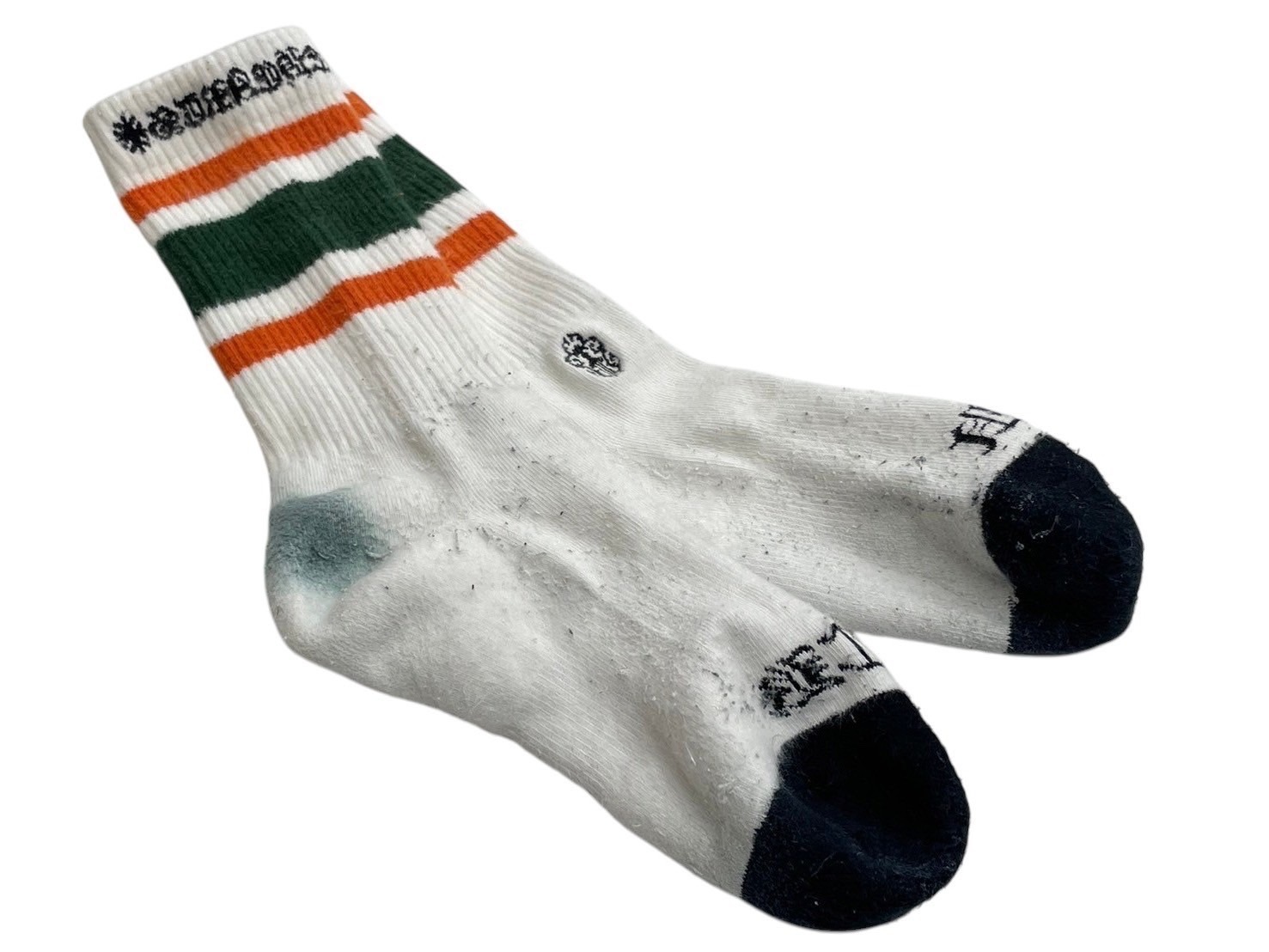 【新品】Chrome Hearts ステンシル ソックス 靴下 白 新品】Chrome Hearts ステンシル ソックス 靴下 白 S,L メンズ