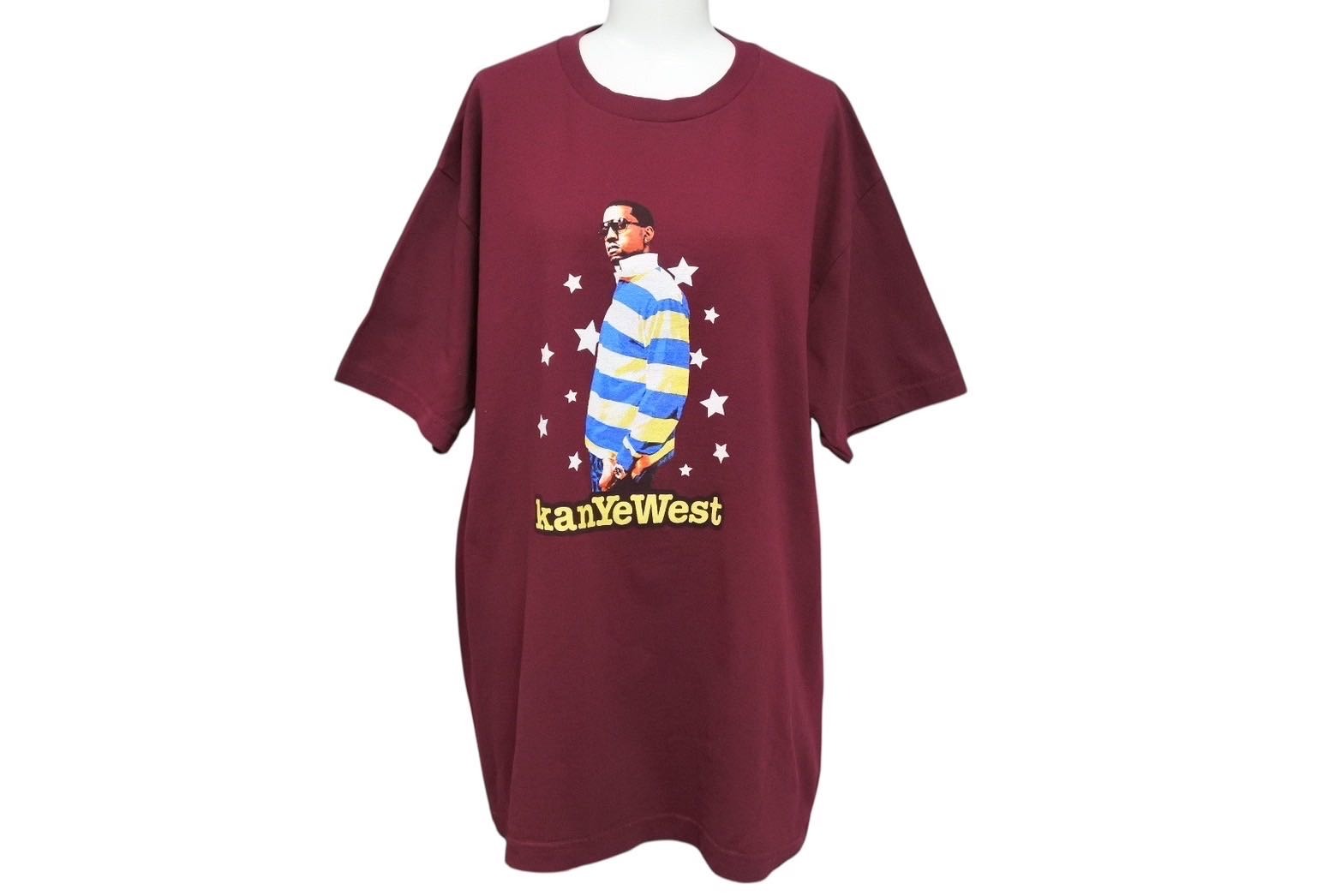 極美品 KANYE WEST カニエウェスト School Spirit Tour 2004 半袖Tシャツ ヴィンテージ コットン ボルドー サイズL 中古 4c071095