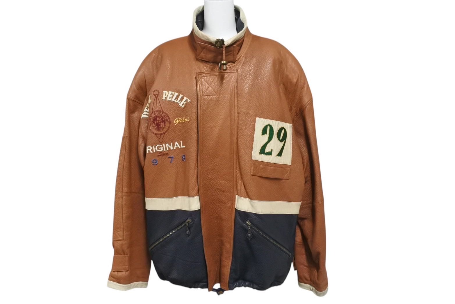 ペレペレ　スタジャン 90's pellepelle ペレペレ オールレザースタジャン ジップアップ