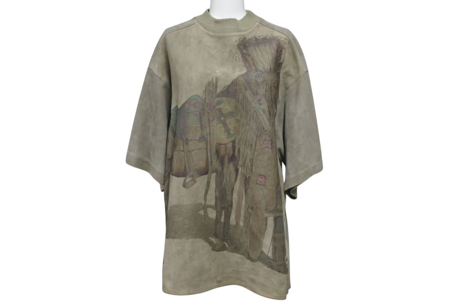 ✨️極美品✨️HERMES エルメス Tシャツ 半袖 Lサイズ カーキ HERMES☆エルメス☆Tシャツ☆サイズM☆馬柄☆コットン100