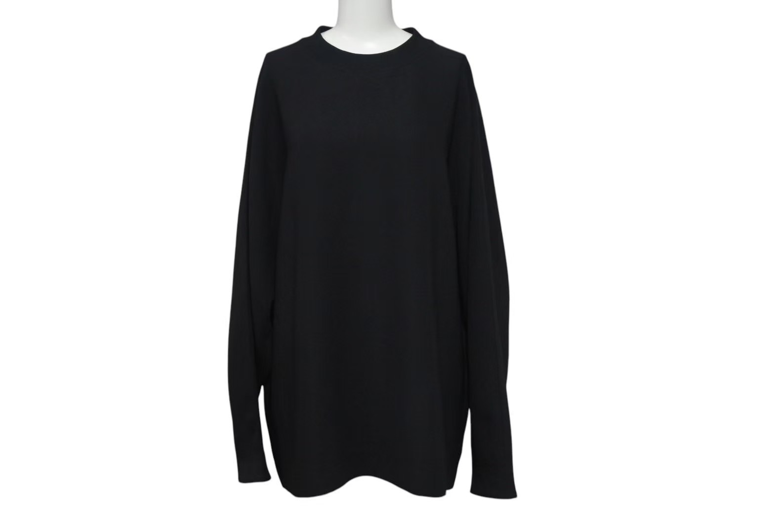 UNITED ARROWS & SONS by DAISUKE OBANA ESEENS ユナイテッドアローズアンドサンズ クルーネックロングスリーブシャツ ブラック Lサイズ 5512-299-0611 美品 中古 4c070690