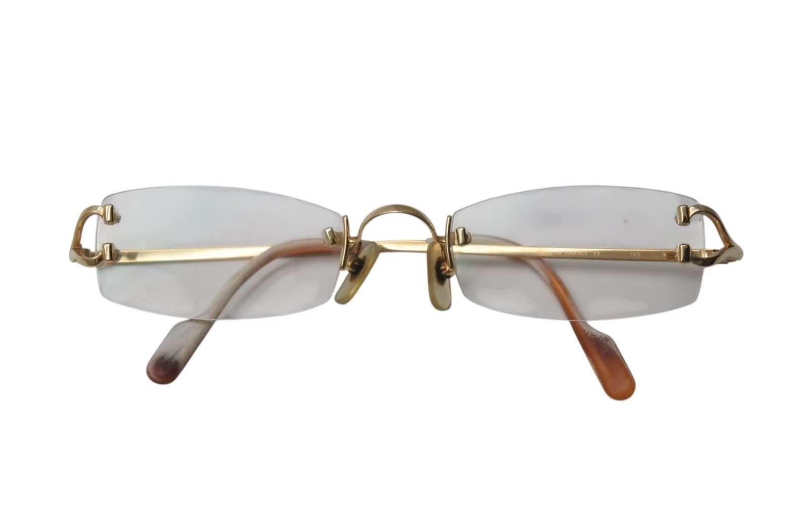 カルティエ　リムレス　ツーポイント　サングラス カルティエ Cartier シーデコール 縁なし リムレス ツーポイント