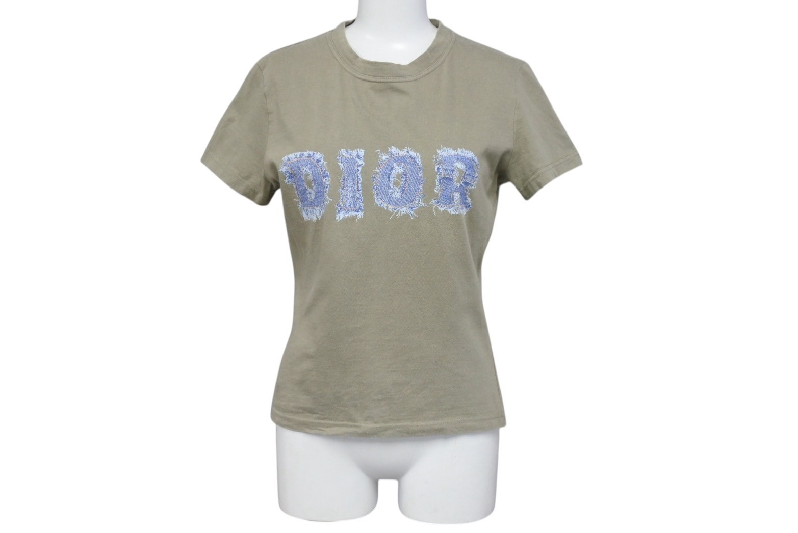 【美品】Christian Dior Tシャツ 半袖 デニムモチーフ ロゴ 38 Christian Dior - 極美品 ChristianDior クリスチャンディオール