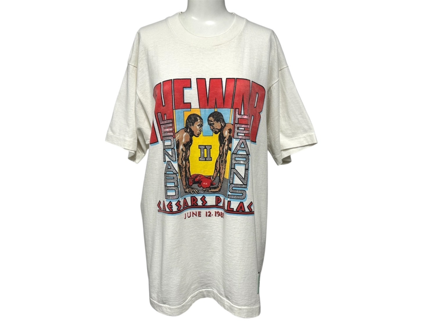 RSVP アールエスヴィーピー VINTAGE ヴィンテージ 80's Sugar Ray Leonard vs Thomas Hearns 2 "The War" Tシャツ A1036 美品 中古 4c074093｜Warashibe_Casanova