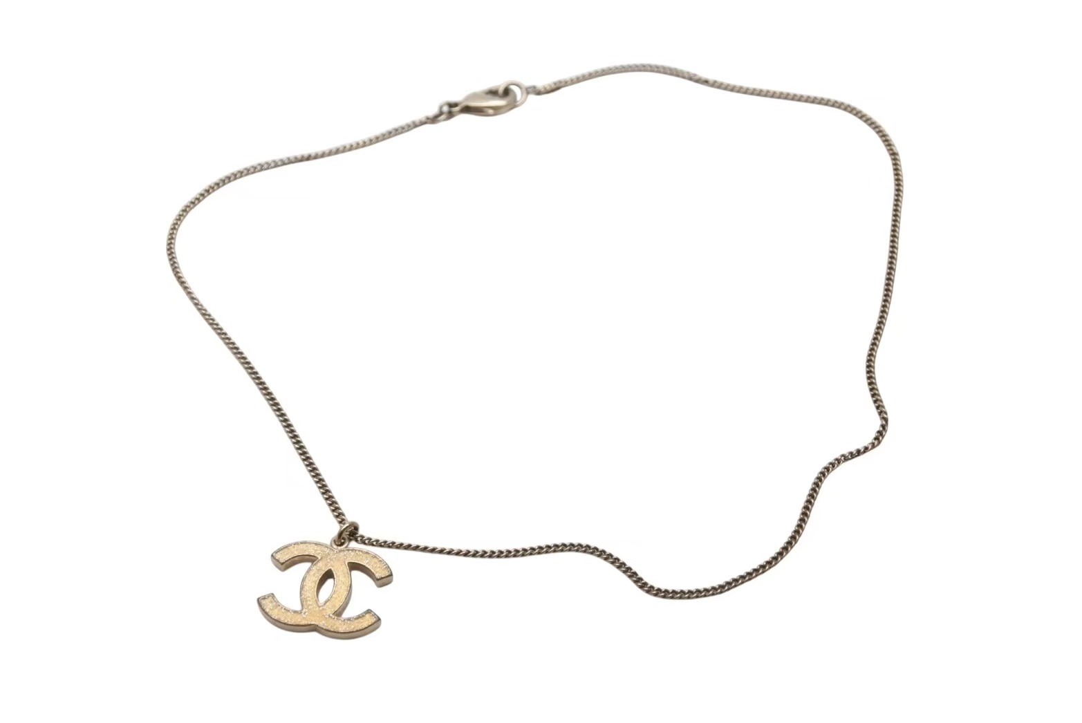 極美品 CHANEL シャネル ココマーク ネックレス アクセサリー ゴールドラメ 07A刻印 GP ゴールド 中古 4c073896|Warashibe_Casanova