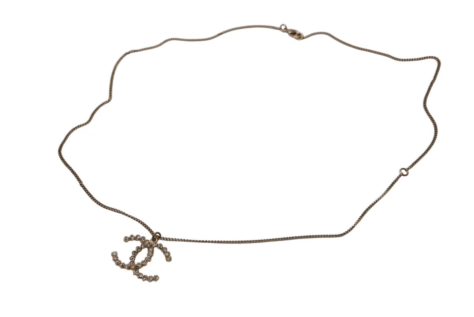 極美品 CHANEL シャネル ネックレス デカココマーク アクセサリー ラインストーン A18刻印 GP ゴールド 中古 4c073926 52,800円