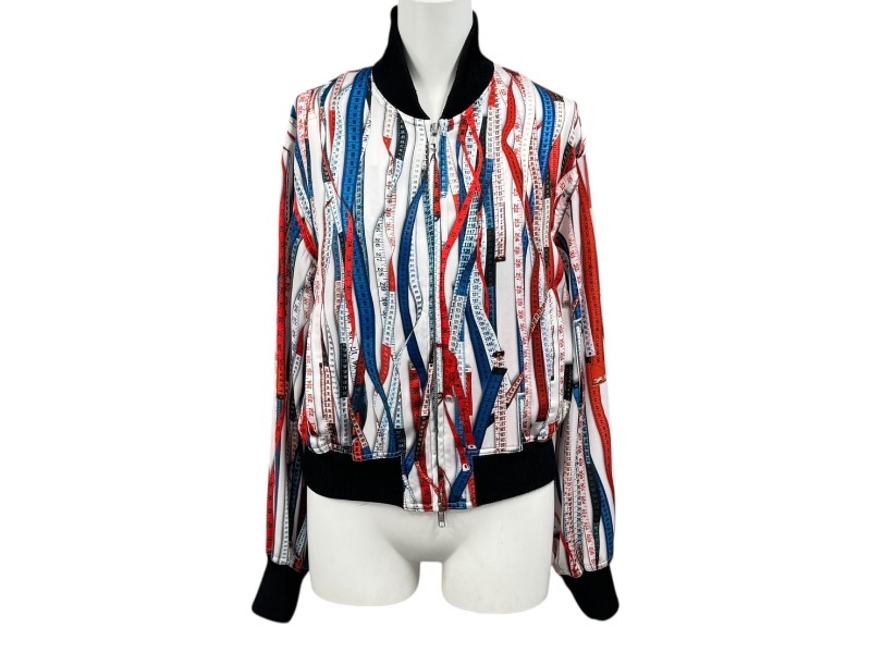 Jean Paul Gaultier ジャンポールゴルチェ ブルゾン サイズ40 JPT011 ジップアップ メジャー柄 総柄 マルチカラー 美品 中古 4b002364｜Warashibe_Casanova